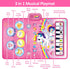3 in 1 Piano Drum Babies Play Mat, Piano Keyboard & Drum Animal Touch Unicorn Toys for Girls, Baby Toys for 1 Year Old Toddler Girl Toy Age 1-2 Bi...