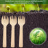 200pcs 4 inch Mini Wooden Forks, Biodegradable Compostable Birchwood, Food Grade Disposable Spoons Disposable Wooden Cutlery for Parties, Weddings...