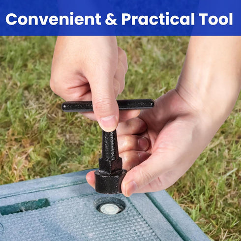 Enhon Curb Box Wrench for Pentagon Curb Boxes, Water Meter Wrench for Penta Socket, T Handle Penta Wrench, Water Valve Shut Off Tool (1 Pack)...
