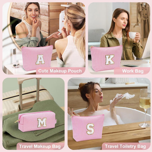 Preppy Stuff Gifts for Women, Makeup Bag Cosmetic Bag Daughter Sister Birthday Gifts for Girl Women Teacher Gifts Make Up Bag Gifts for Friends Ma...