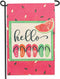 Hello Sunmmer Beach Garden Flag 12x18 Inch Double Sided Colorful Popsicle Watermelon Holiday Outside Decorations(C)...