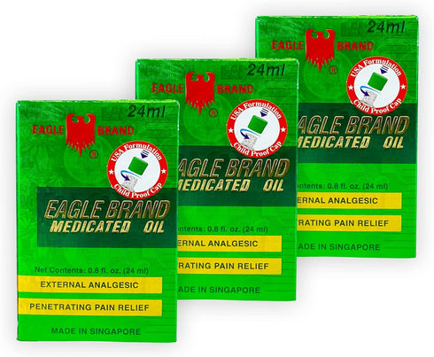 Eagle Brand Natural Medicated Oil, Includes 3 Individual 0.8oz. Bottles...