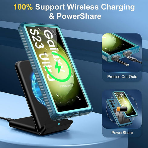 Ezanmull for Samsung Galaxy S23 Ultra Waterproof Case, with Built-in Screen Protector Dustproof Shockproof Full Body Underwater Protective Phone C...