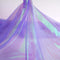 Sheer Iridescent Organza Fabric 58 Inches Wide - 5 Yards Precut - Shinny Wedding Party Decor Fairy Costume Voile Doll Clothes Sewing - Purple...
