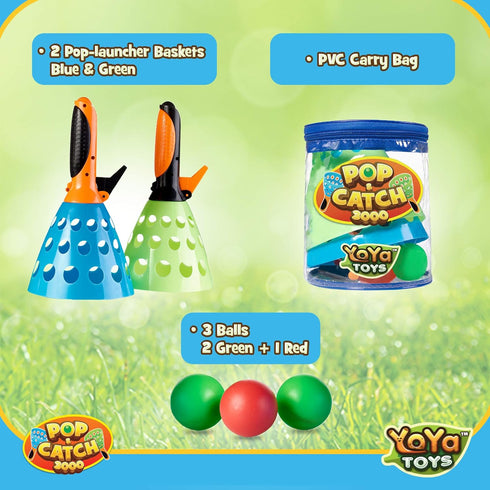 YoYa Toys Pop and Catch Ball Game - Sports & Outdoor Play Toys, Kids Ages 8-12 - Exciting Yard Activities - Perfect for Camping, Beach, Backyard P...