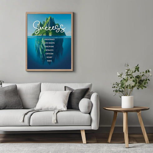 Posterizer 1 pcs-Success encouraging daily reminder-Motivational & Inspirational Art-Workplace & Office Art-Decor for Home & Office- UNFRAMED Wall...