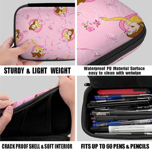 Beauty Beast Gift Princess Pen Holder Beauty Movie Inspired Gift Pencil Bag Big Capacity Desk Organizer Storage for Beast Fans (Beauty&Beast 8)...