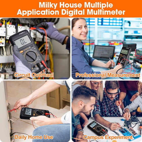 Digital Multimeter Tester, Multimeter Tester Pocket Voltmeter, Multi Tester Digital, Electric Tester with Backlight LCD Data Hold, Voltage Tester ...