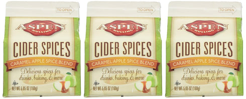 Aspen Mulling Cider Spice 3 Pack - Original Spice Blend - Qty of 3, 5.65 oz. Cartons (Caramel Apple)...