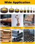 8 Pcs Flap Wheel Sander Set, 1/4" Shank 8Size Flapper Wheel, SHITIME Long-Lasting Cylindrical Shape Sanding Wheel for Removing and Polishing Rust ...