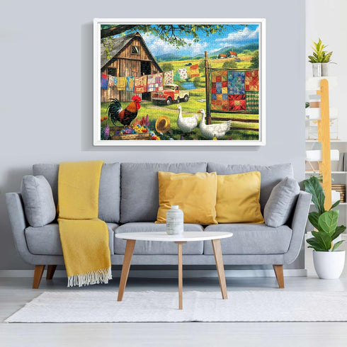 500 Pieces Puzzles for Adult Jigsaw Puzzle 500 Piece Puzzle Children Elderly Puzzle Chicken Duck Farm Puzzle Gift for Mom Dad Family Friend Family...