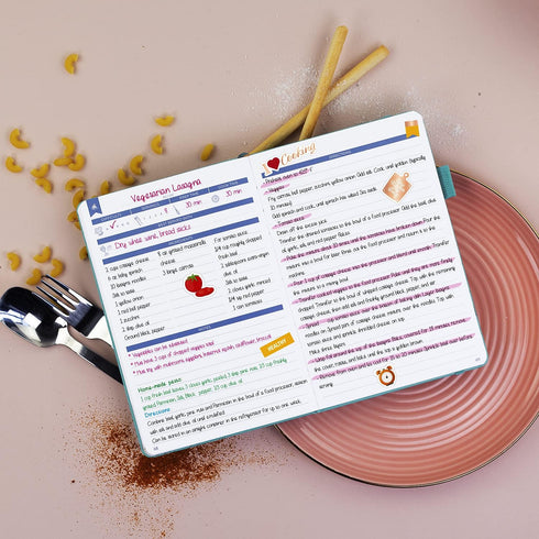 Clever Fox Recipe Book - Make Your Own Family Cookbook & Blank Recipe Notebook Organizer, Empty Cooking Journal to write in recipes, A5, stores 60...
