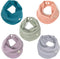 Kishu Baby Indi - Fairtrade Organic Baby Bibs for Girls or Boys - Rounded, 4-Way Reversible, 8 Layer Muslin Drool Bibs...