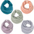 Kishu Baby Indi - Fairtrade Organic Baby Bibs for Girls or Boys - Rounded, 4-Way Reversible, 8 Layer Muslin Drool Bibs...