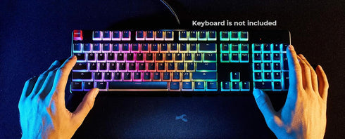 Glorious Aura V1 (Black) Pudding Keycaps - Double Shot PBT Translucent for Mechanical Keyboards, 104 Key Set, TKL, Compact Compatible, English (US...