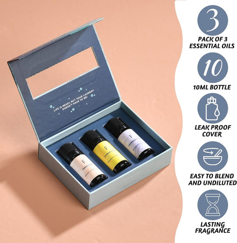 Folkulture Laundry Collection Essential Oils Set, Pack of 3 Pure Essential Oil for Diffuser for Home, Use with Wool Dryer Balls Scents - Fresh Lin...