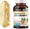 BIO KRAUTER Leg Cramps Capsules with Magnesium - 1200 mg Blend - 100 Vegan Caps - Turmeric & Ginger for Leg Cramps - Natural Formula Without Quini...