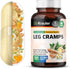 BIO KRAUTER Leg Cramps Capsules with Magnesium - 1200 mg Blend - 100 Vegan Caps - Turmeric & Ginger for Leg Cramps - Natural Formula Without Quini...