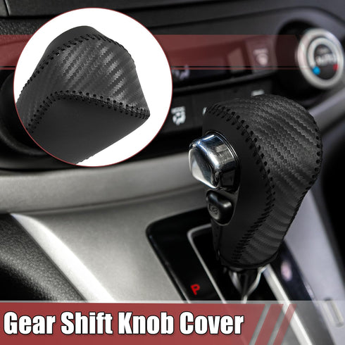 X AUTOHAUX Car Automatic Gear Shift Knob Cover Protector Carbon Fiber Pattern Black for Chevy Equinox 2018-2021 for Honda CRV 2015-2016...
