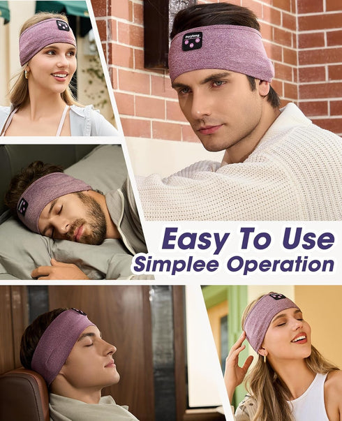 Perytong Sleep Headphones Headband, Bluetooth Sports Headband,Wireless Sleeping Headphones Sleep Earbuds,Sports Headphones Headband for Side Sleep...