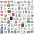100 Pcs Natural Science Stickers Physics Chemistry Biology Experiment Vinyl Waterproof Stickers Student Laboratory Decals for Laptop Water Bottle ...