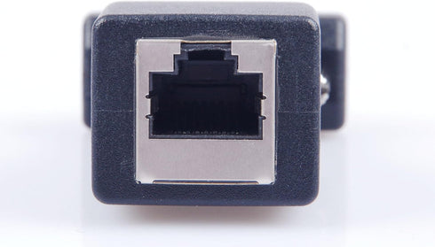 DB9 RS232 COM Male Port to RJ45 Female Connector Card DB9 Serial Port Extender to LAN CAT5 CAT6 RJ45 Network Ethernet Cable Adapter...