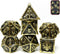7 Pcs Metal DND Polyhedral Dice Set d&d D20 D12 D10 D8 D6 D4 with Box for Dungeons and Dragons Gifts Role Playing Dice Games Night (Style 5 Gold)...