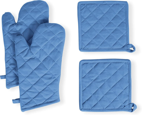 Native Fab Pot Holders and Oven Mitts Sets for Kitchen Heat Resistant - Hanging Non-Slip - 100% Cotton Kitchen Oven Mitts and Pot Holders 4-Piece ...