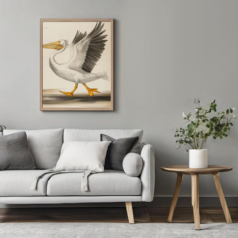 Posterizer 1 pcs-White Pelican detailed art work 4-Art for Animal Lovers-Collectibles & Fine Art-Decor for Home & Office- unframed wall art...