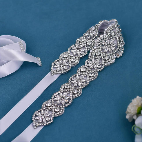 azaleas Women's Crystal Thin Wedding Belt Sashes Bridal Sash Belt for Wedding, Bridesmaid Flower Girl Dress Accessories 16IN...