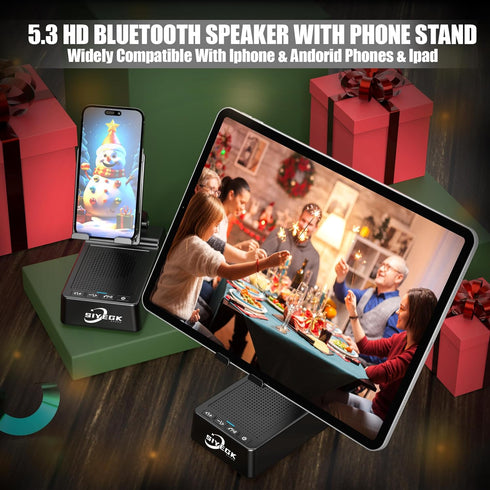 Birthday Gifts for Men Dad Husband Son, Phone Stand with Bluetooth Speaker Wireless, Mens/Women Gifts for Mother/Fathers' Day Anniversary Valentin...