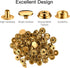 200 Pcs (50 Sets) 5/8 inch (15mm) Leather Snap Fastener Kit Tool Snaps for Leather Stainless Snap Buttons for Bag, Jeans, Clothes, Fabric (Gold+Bl...