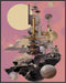 Posterizer 1 pcs-sci-fi vintage collage with space devices-Astronomy & Celestial Art-Abstract & Modern Art-Gift for Art Lovers- UNFRAMED Wall Art...