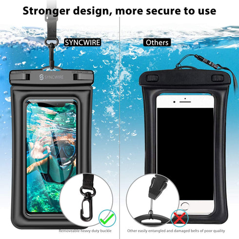 Syncwire Waterproof Phone Pouch, 2 Pack IPX8 Universal Waterproof Case Underwater Dry Bag Compatible with iPhone 13 12 Pro Max SE2 11 Pro XR X 8 7...