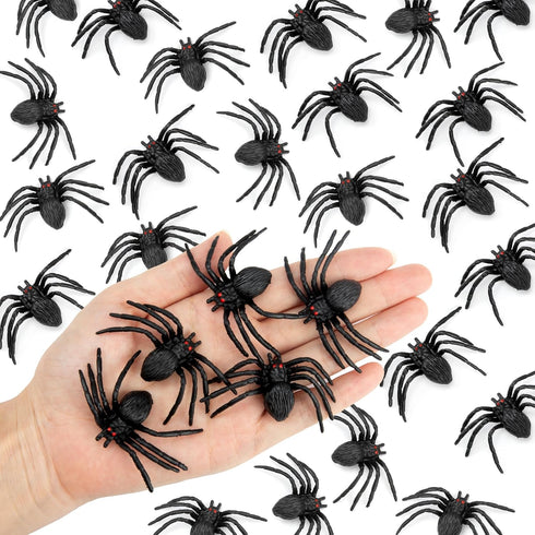 Plastic Spiders, 30 PCS Small Plastic Spiders, Fake Spiders, Realistic Spider, Ghost Spider Toys, Spider Toy Prank, Small Spider Toys, Halloween T...