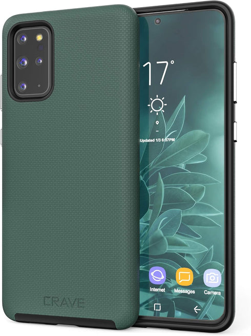 Crave Dual Guard for Samsung Galaxy S20+ Case, Shockproof Protection Dual Layer Case for Samsung Galaxy S20+, S20 Plus 5G - Forest Green...