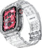 amBand Compatible for Apple Watch Band 45mm 44mm 42mm with Bumper Case, Crystal Cute Women Strap for iWatch SE/SE 2nd Series 9 8 7 6 5 4 3 2, Spor...