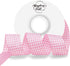 Humphrey's Craft 1 Inch Wide Pink and White Gingham Ribbons Spool - 25 Yards Variety of Color for Make Bows, DIY, Sewing, Gift Wrapping, Wedding, ...