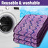 16.5 inch Microfiber Replacement Mop Pads Reusable - 3 Pack Flat Replacement Heads for Wet Or Dry Floor Cleaning Stripe Purple Pads...