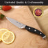 Master Maison 3.5" Professional German Stainless Steel Paring Knife Set w/Dual Sharpener & Edge Guard - Peeling Chef Kitchen Set - Kitchen Pairing...
