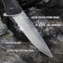 FLISSA Pocket Knife, Folding EDC Knife, 4 inch D2 Blade, G10 Handle, for Outdoors, Hiking, Camping, Black...