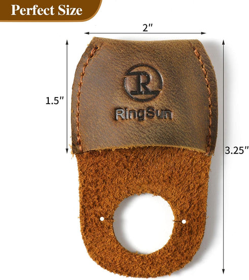 Ringsun Thumb Guard Wood Carving Tools, Leather Finger Protector, Handmade Carpenter Working Carving Kit Accessories Brown RS40...