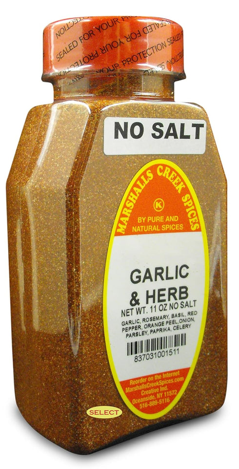 Marshalls Creek Select Spices Garlic & Herb Seasoning No Salt 11 oz....