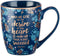 Christian Art Gifts Blue Bible Verse Mug – Floral Faith Mug for Women & Men, Ceramic Coffee Mug w/Gold Trim & Psalm 20:4 Calligraphy – “The Desire...