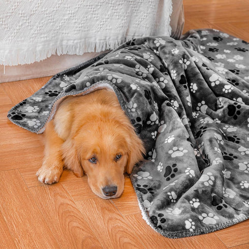 Waterproof Pet Blanket Dog Blankets, Pattern Printing Super Soft Warm Fluffy Facecloth Sofa Car Bed Protector, Urine Proof Washable Pet Blanket fo...