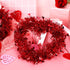 Boao 66 Feet Valentine's Day Tinsel Garland Decoration Red Heart Tinsel Garland Shiny Hanging Metallic Ornaments for Valentine's Day Wedding Decor...