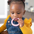 Dr. Brown's Flexees Beaded Teether Rings, 100% Silicone, Soft & Easy to Hold, Encourages Self-Soothe, 3 Pack, Pink, White, Gray, BPA Free, 3m+...
