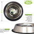Iconic Pet Set of 2 Stainless Steel Anti-Skid Slow Feed Bowls for Small Dogs (12 oz) - Ideal for Food and Water, Durable Design with Raised Center...