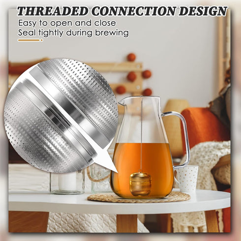 2 Pack Tea Infusers for Loose Tea, Extra Fine Mesh 18/8 Stainless Steel Tea Strainers, Loose Leaf Tea Steeper Tea Ball Tea Diffuser Tea Holder wit...