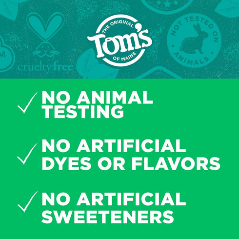 Tom's of Maine Wicked Fresh! Natural Fluoride Anticavity Toothpaste, Cool Peppermint, 3 Pack, 4.0oz...